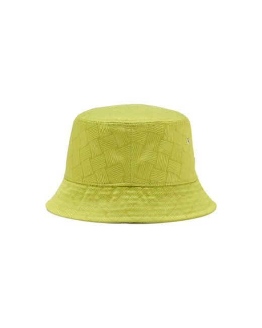 Bottega Veneta Yellow Intrecciato Nylon Bucket Hat
