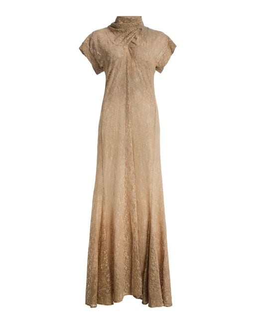 Lemaire Natural Foulard Lace Maxi Dress