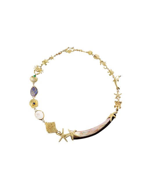 RENATO CIPULLO Metallic Return To The Sea Mother-Of-Pearl Garland Necklace