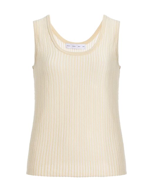 Proenza Schouler Natural Lennox Cotton Tank Top