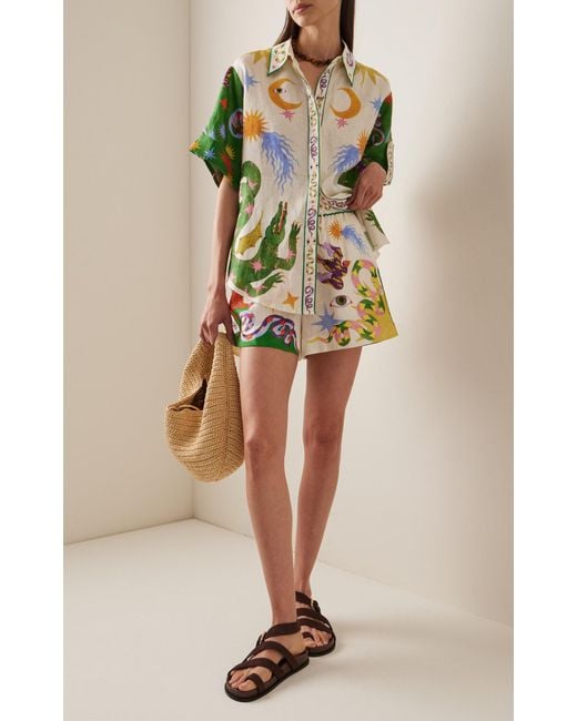 ALMAIS Seeker Printed Linen Shirt | Lyst
