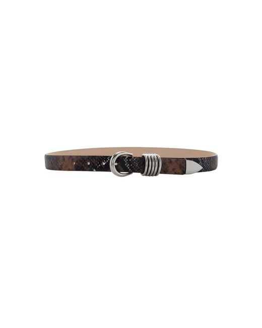 DEHANCHE Multicolor Hollyhock Snake-Effect Leather Belt