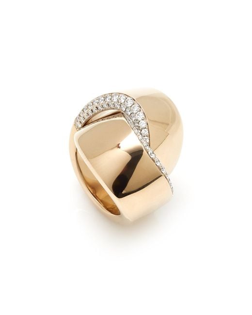 Vhernier 18k White Gold Abbraccio Ring