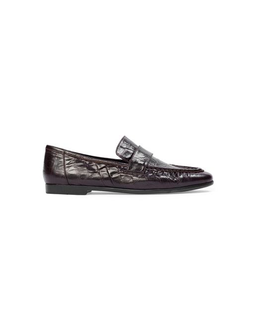 Black Suede Studio Black Arrow Leather Loafers