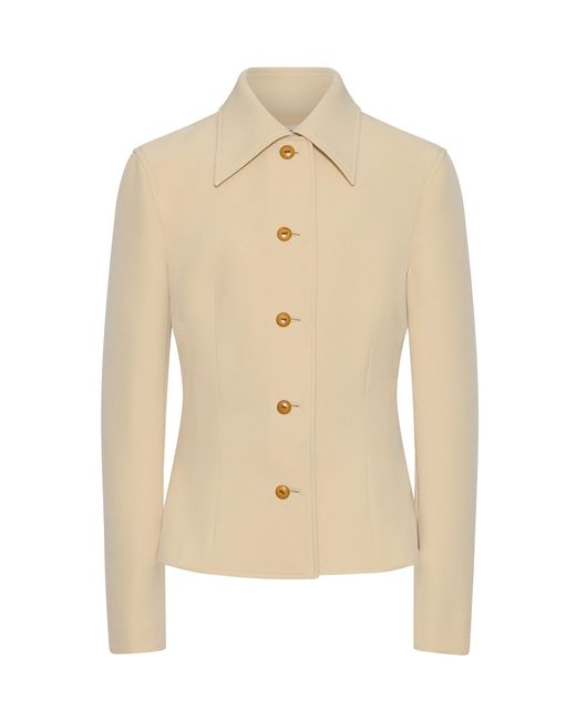 OSSOU Natural Claudia Buttoned Blazer