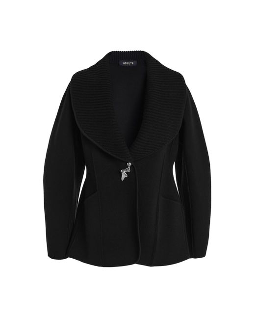 Ashlyn Black Aislinn Merino Wool Jacket