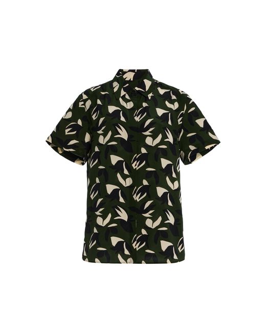 Matteau Black Printed Silk Shirt
