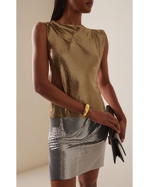 Versace Metallic La Vacanza Metal Mesh Top
