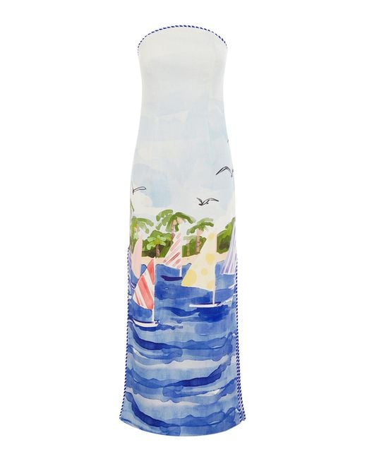 LEO LIN White Ava Bustier Maxi Dress