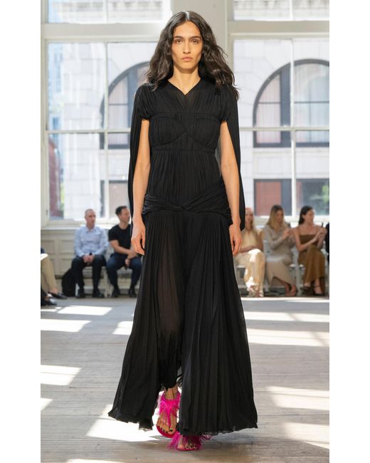 Proenza Schouler Pink Tee Thong Feather-embellished Satin Sandals