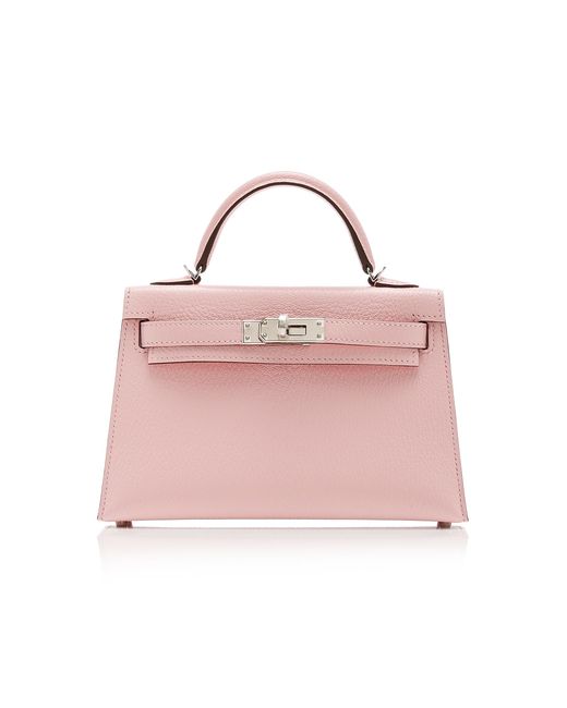 Replica Hermes Kelly Mini II Sellier Handmade Bag In Rose Sakura Epsom  Calfskin