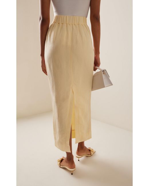 Posse Natural Emma Linen-blend Maxi Skirt
