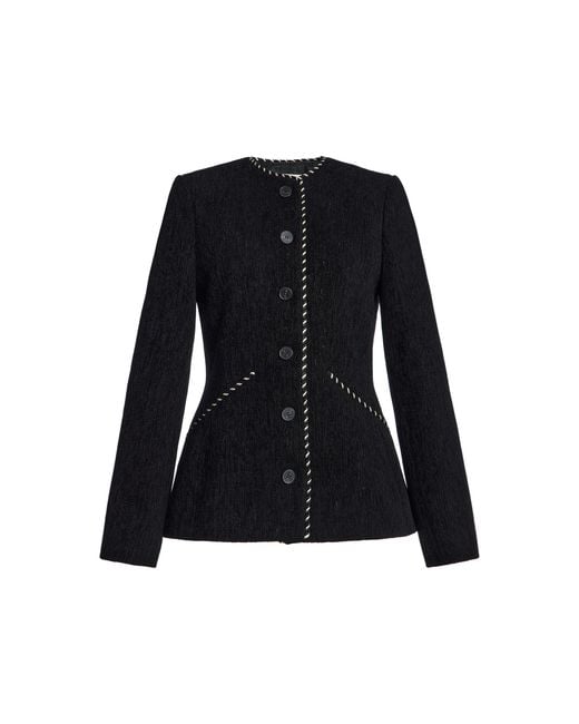 By Malene Birger Black Erin Cotton-Blend Jacket