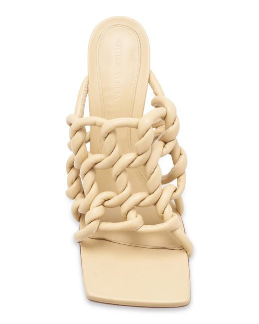 Bottega Veneta Metallic Stretch Leather Mule Sandals