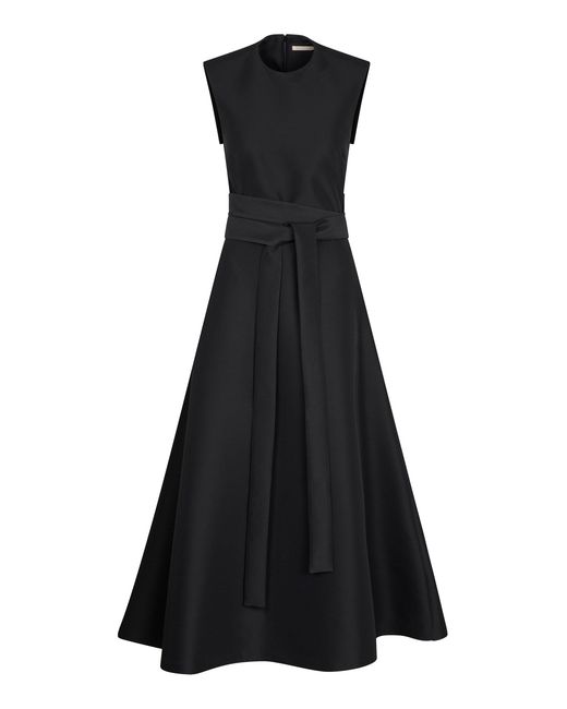 Heirlome Black Adley Silk-Wool Maxi Dress