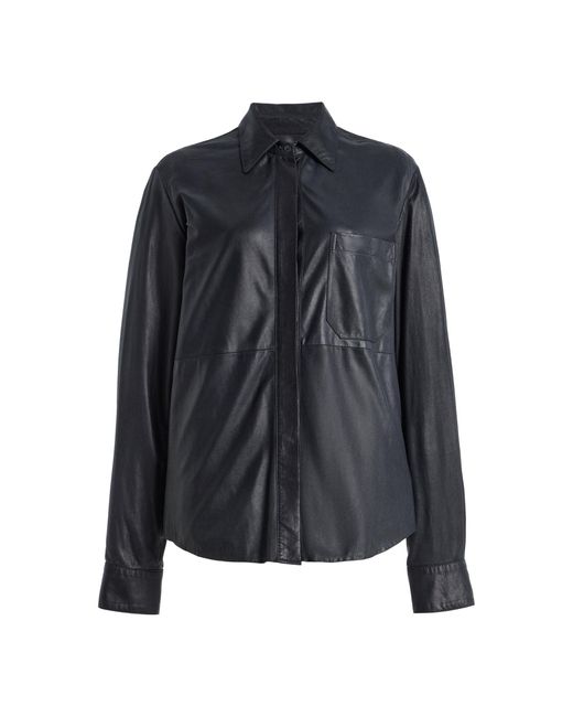 Twp Black Cowboy Update Leather Shirt