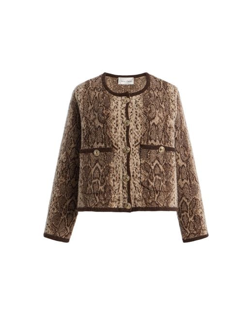 Cara Cara Brown Bristol Snake- Wool Cardigan