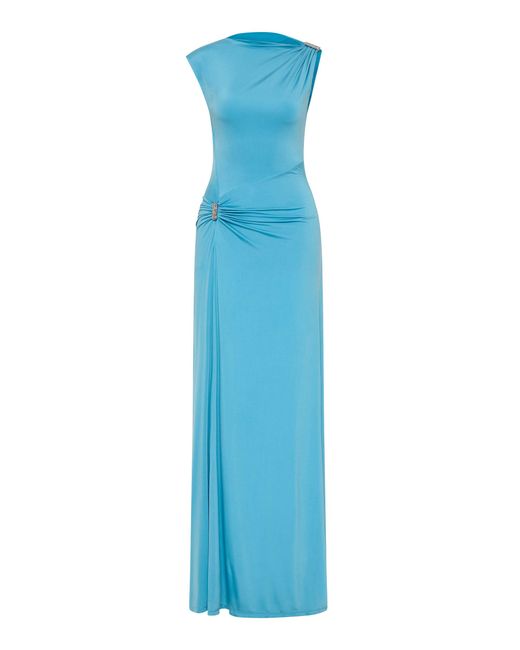 ROAME. Blue Gloria Asymmetrical Gown