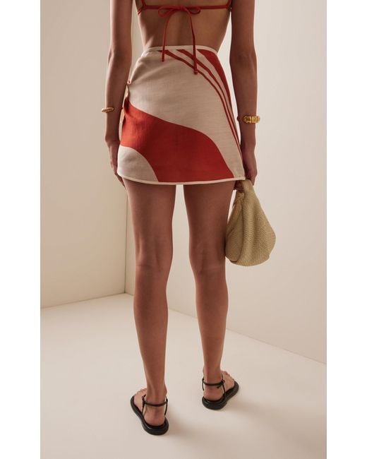 Sir Pink Exclusive Riviera Silk-Wool Mini Sarong