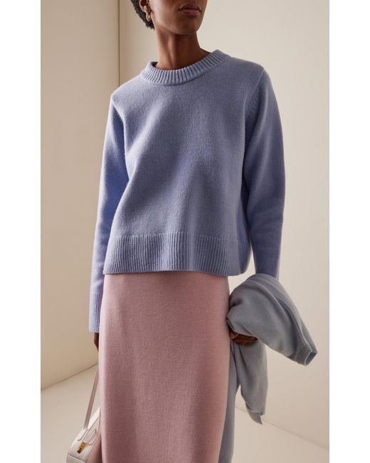 With Nothing Underneath Blue Exclusive Devon Wool Sweater