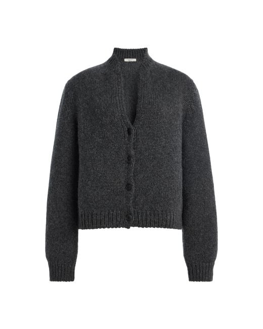 The Row Black Pynta Cashmere Cardigan