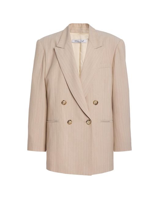 LAQUAN SMITH Natural Tailored Double-Breasted Jacket