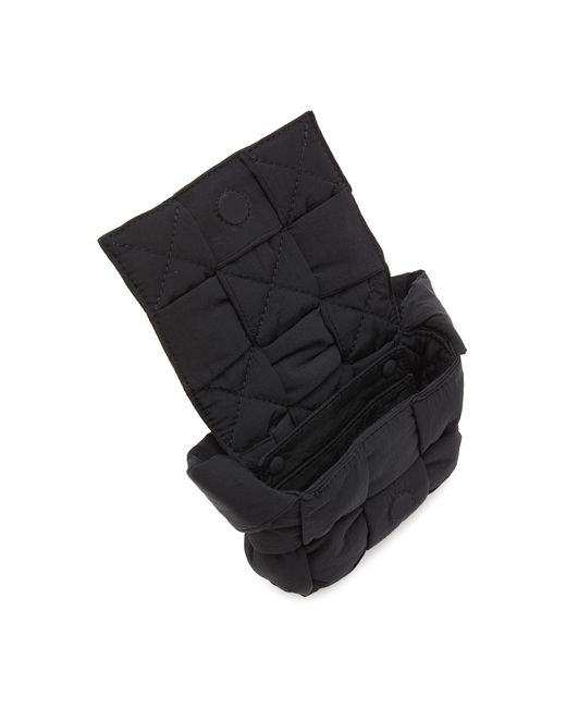 Bottega Veneta Black Mini Cassette Nylon Crossbody Bag