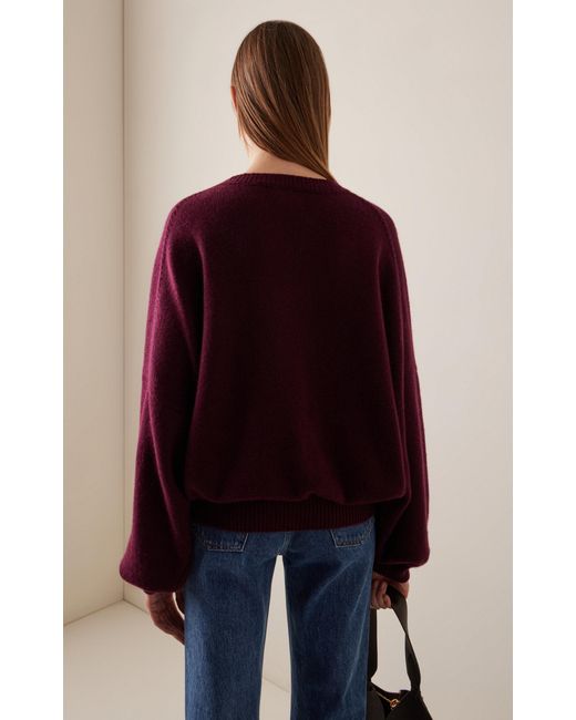 Khaite Purple Margaux Cashmere Sweater