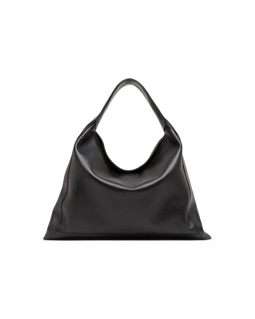 Bottega Veneta Black Large Hop Silky Leather Shoulder Bag