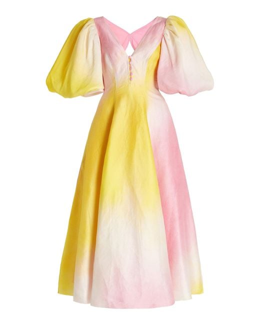 Aje. Multicolor Cloud Burst Midi Dress