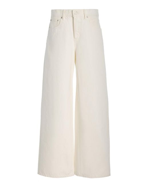Moussy White Tribeca Rigid Super-Wide Jeans