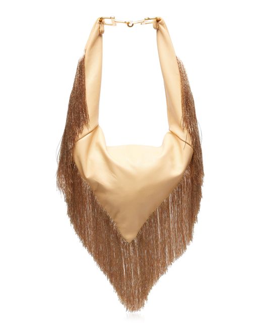 Franchise Yellow Mini Fringed Leather Shoulder Bag