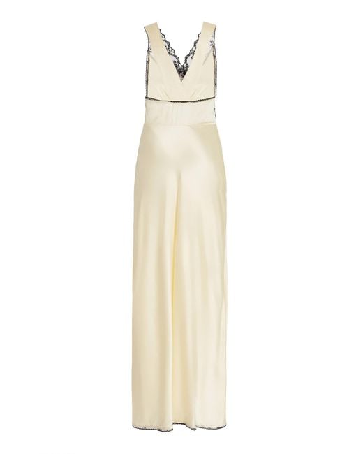 Sir. The Label White Willa Lace-trimmed Cutout Silk Maxi Dress