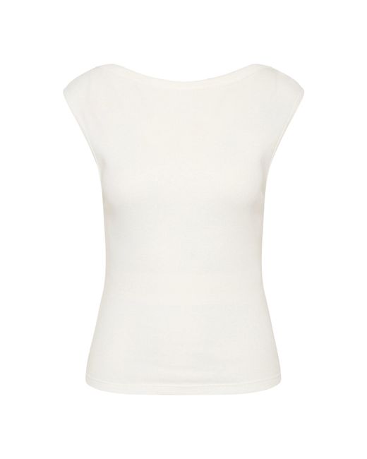 St. Agni White Organic Cotton Ballerina Top