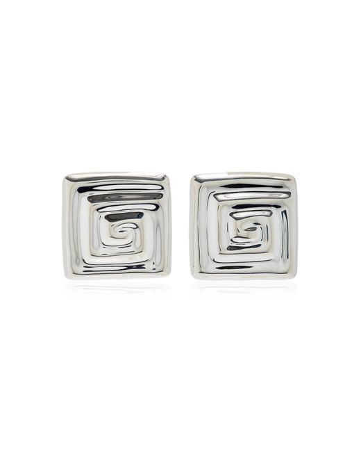 Louis Abel Metallic Uzu Square Recycled Sterling Silver Earrings