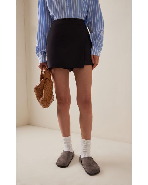 Moncler Black Wool-cashmere Mini Skort