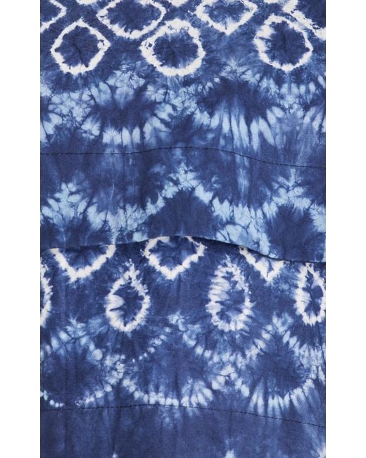 Sea Blue Blythe Tie-dyed Cotton Top