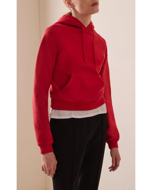 The Row Red Timmi Cotton-blend Hoodie