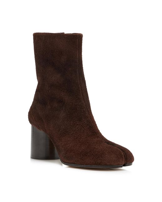 Maison Margiela Brown Tabi Suede Ankle Boots