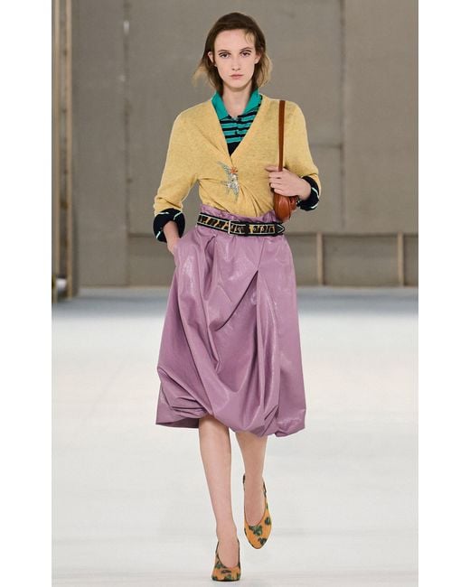 Dries Van Noten Pink Animal Print Belt
