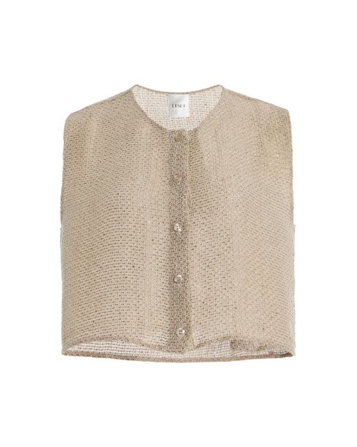 Leset Natural Stella Linen-Blend Vest