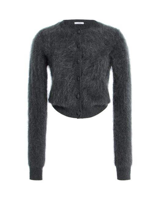Adam Lippes Black Cruz Brushed-Cashmere Cardigan