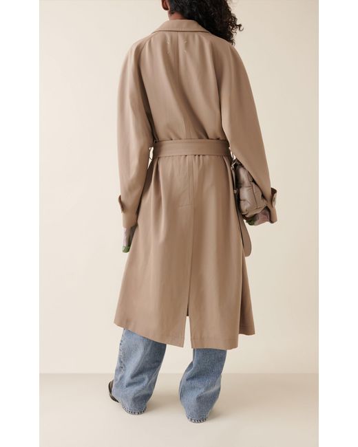 Maison Margiela Natural Belted Wool Trench Coat