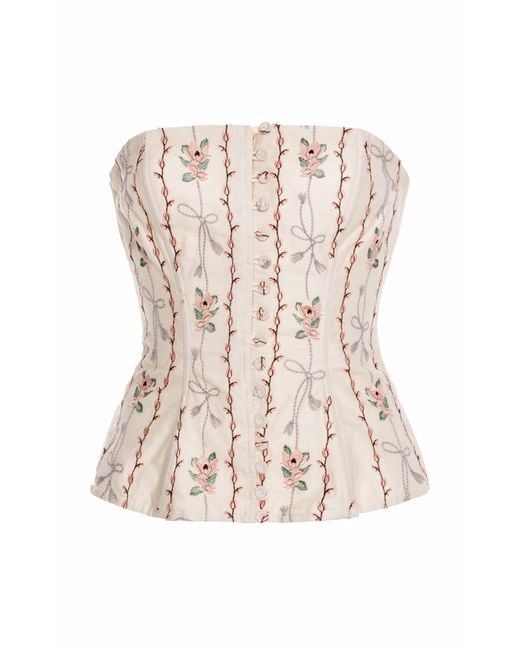 Agua Bendita Natural Abelia Navegante Linen Top