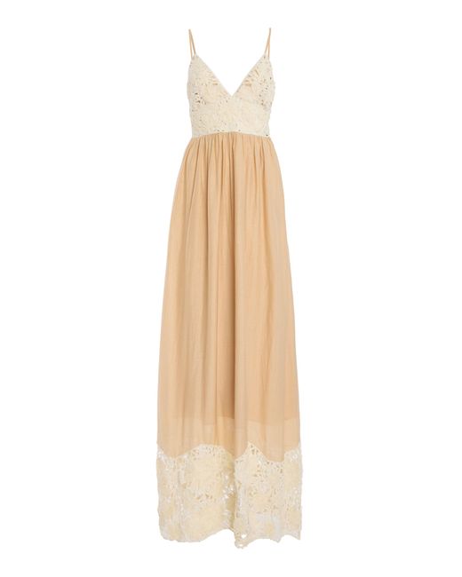 All That Remains Exclusive Edith Cotton-Silk Maxi Dress in Natural | Lyst
