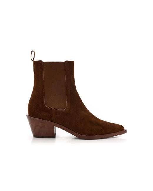Gianvito Rossi Brown Wylie Suede Ankle Boots