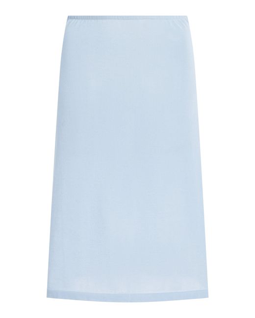Ziah Blue Knit Organic Cotton Midi Skirt