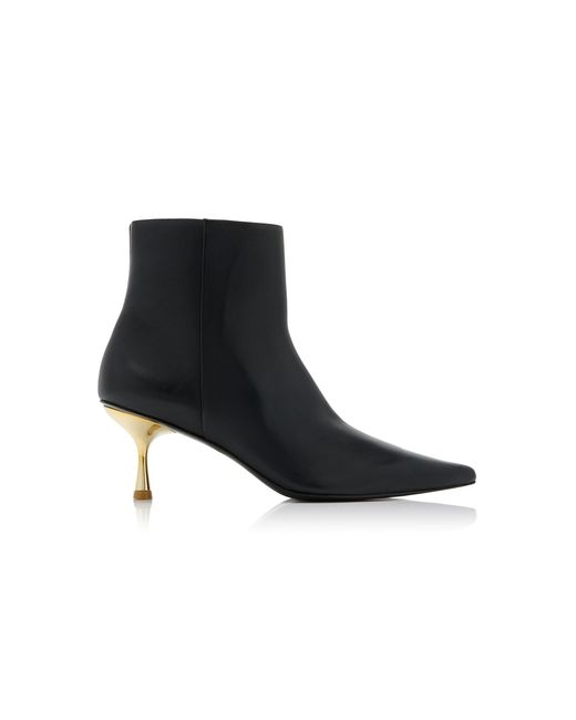 Jonathan Simkhai Black Saanvi Leather Ankle Boots