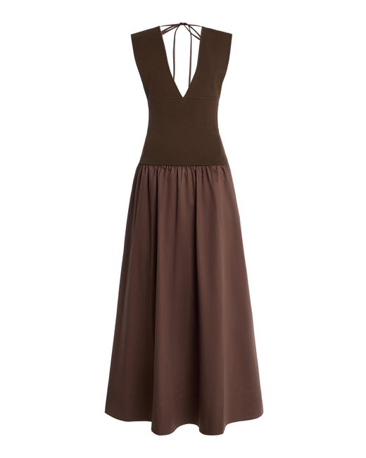 st agni brown dress Polka dot silk mini dress main image 0