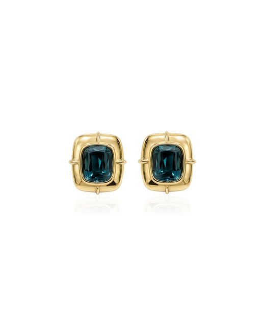 Goshwara Blue Cushion Tourmaline Earrings